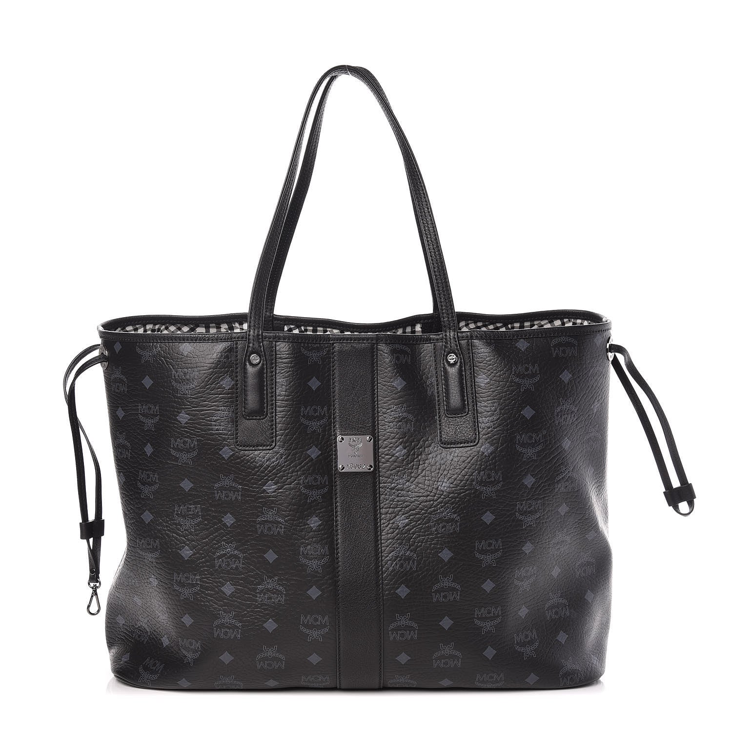 MCM Visetos Large Liz Reversible Shopper Tote Black 1 of 16
