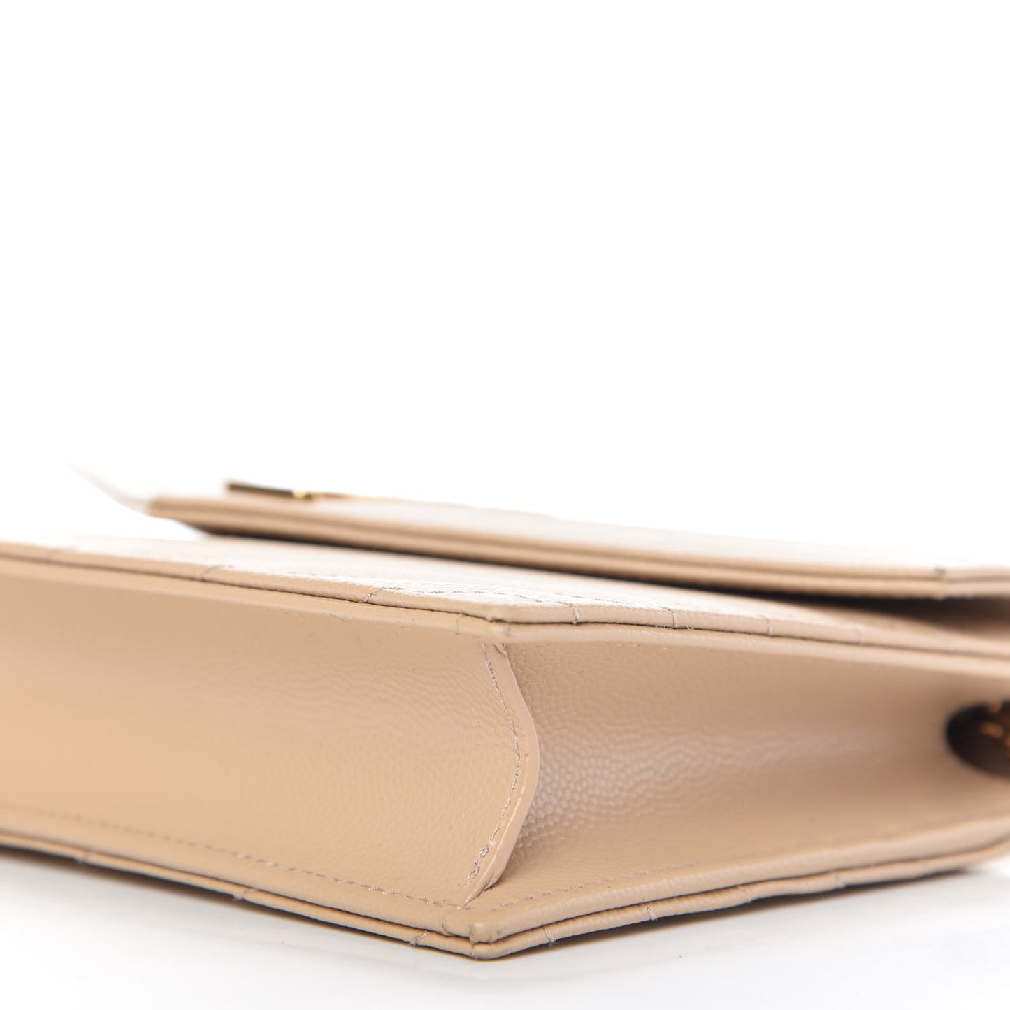 Grain De Poudre Matelasse Chevron Monogram Envelope Chain Wallet Nude Powder