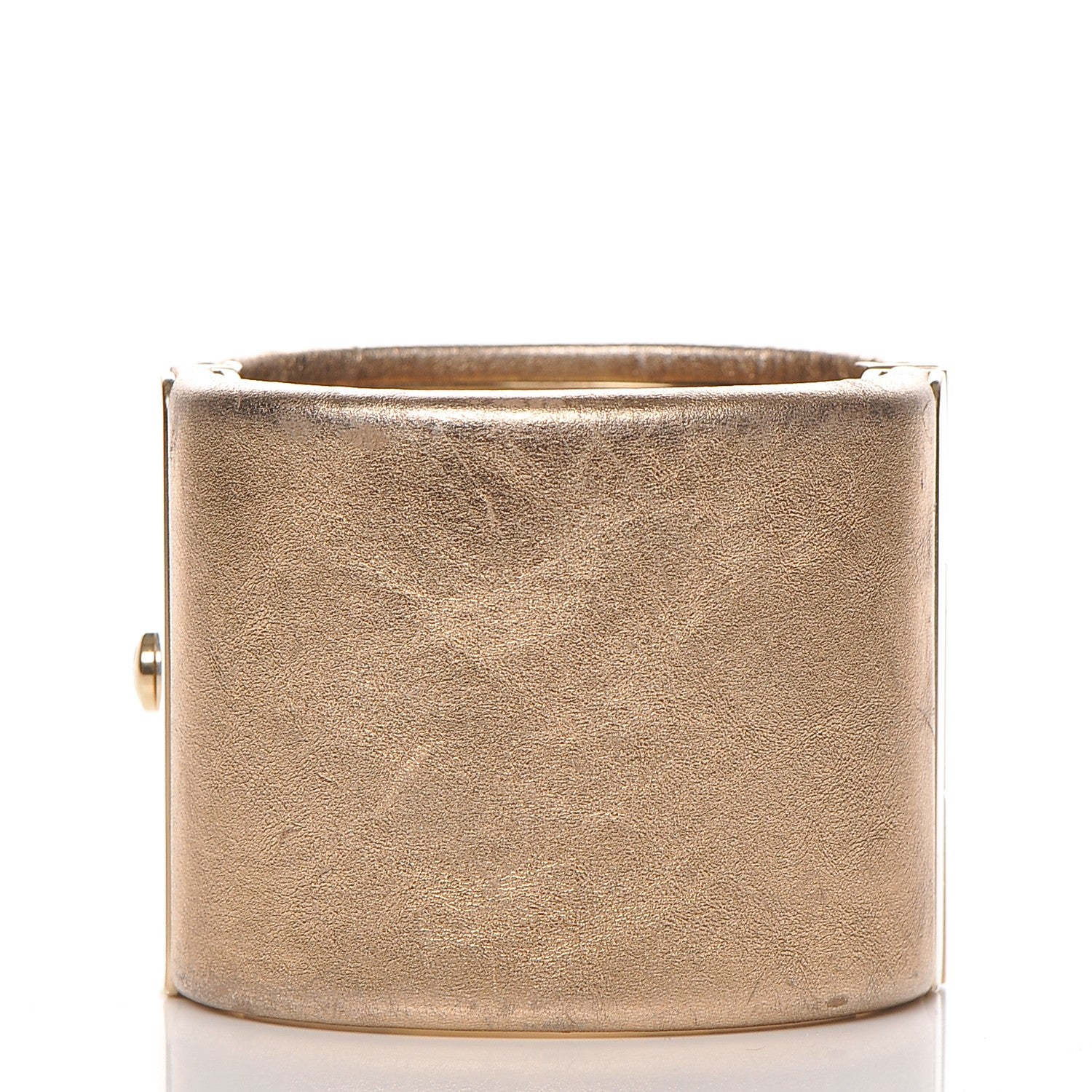 Chanel Metallic Lambskin CC Cuff Gold 3 of 7