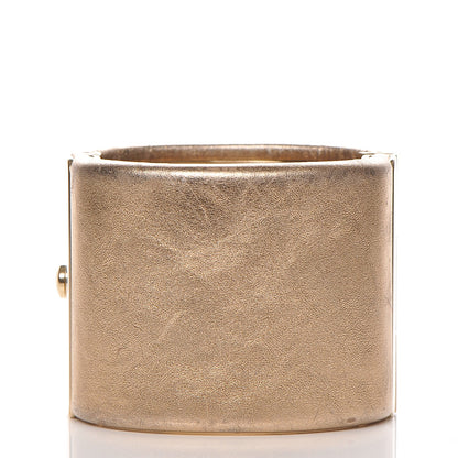 Chanel Metallic Lambskin CC Cuff Gold 3 of 7