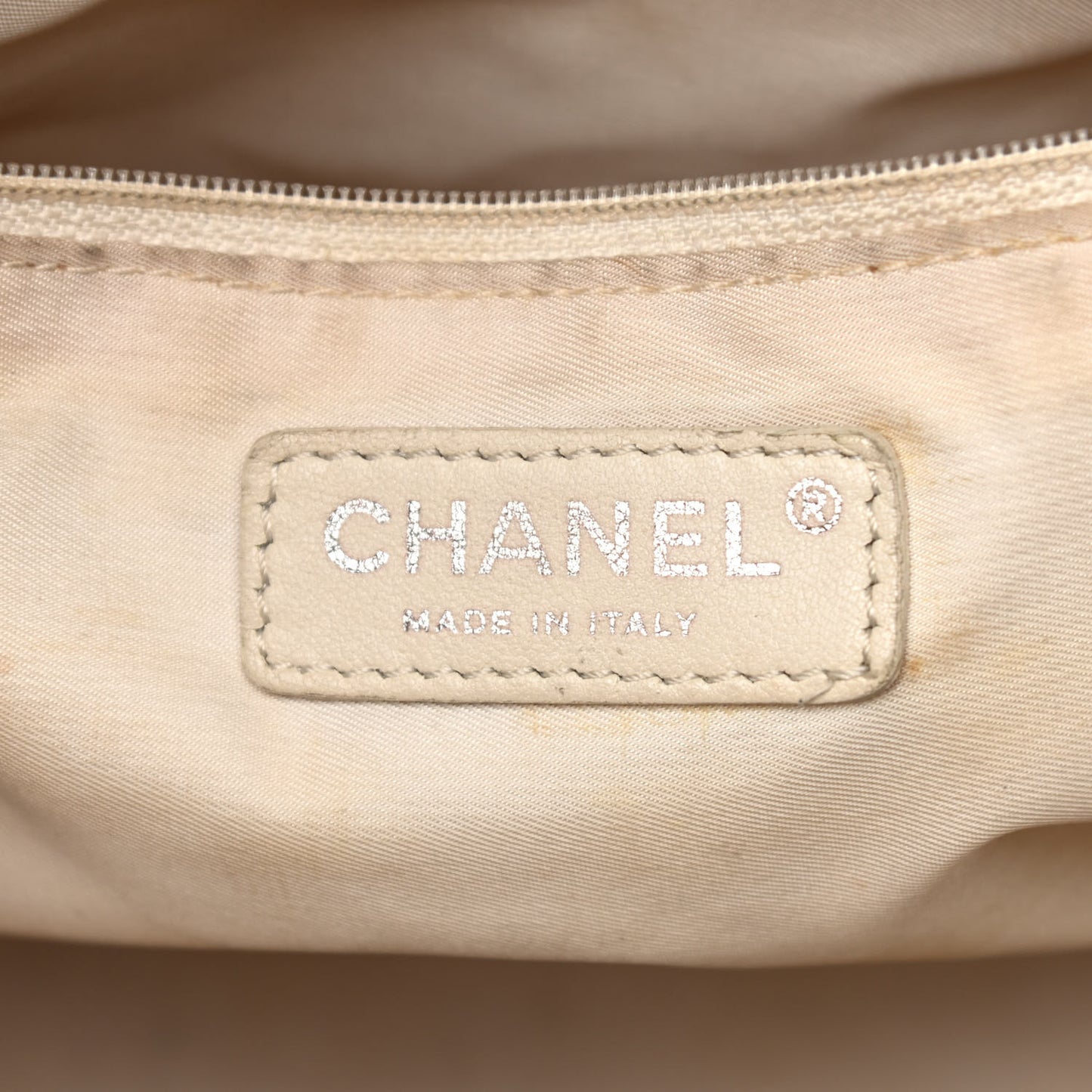 Metallic Coated Canvas Quilted Small Paris Biarritz Tote Gold