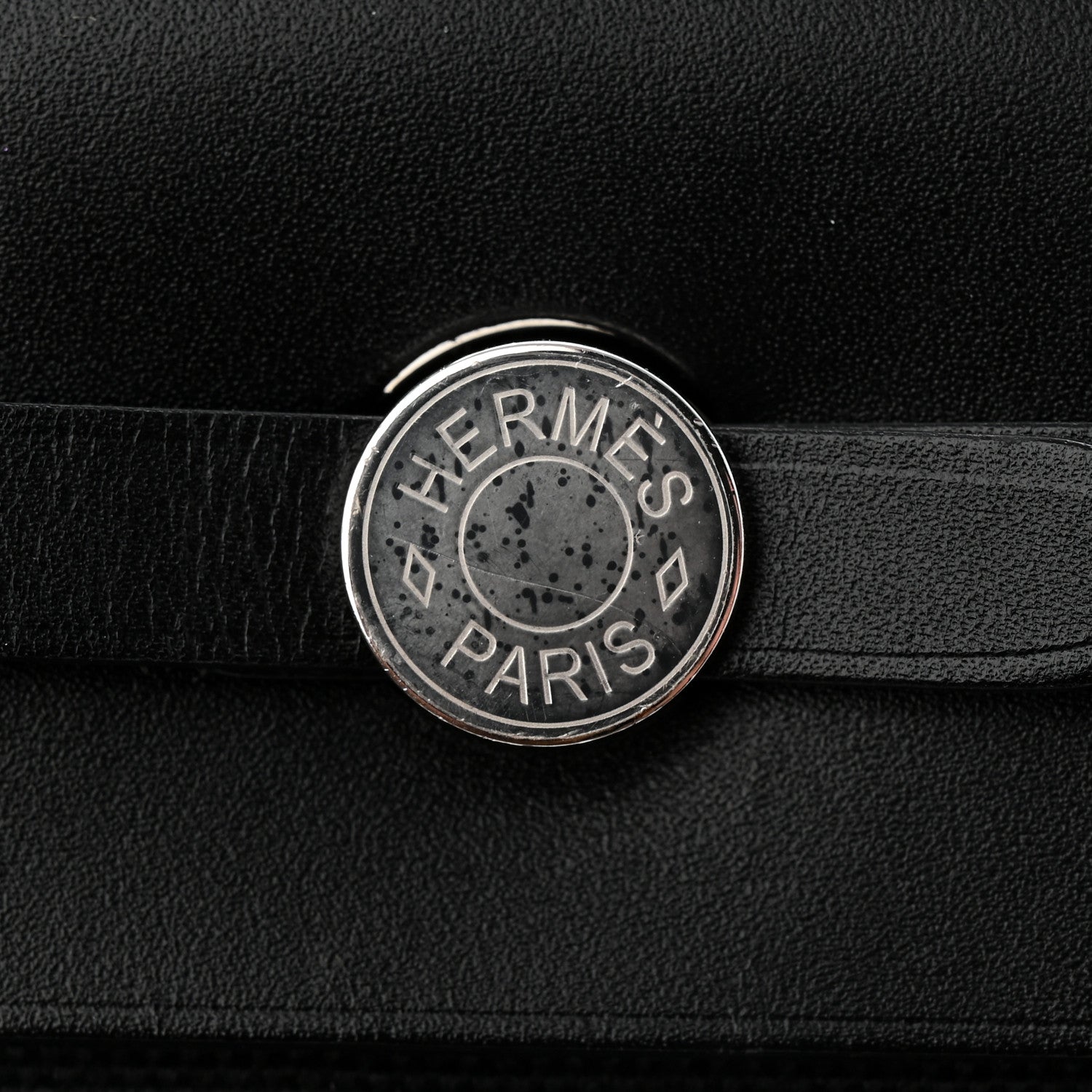 Hermes Military Toile Vache Hunter Herbag Zip Retourne 20 Black 11 of 11