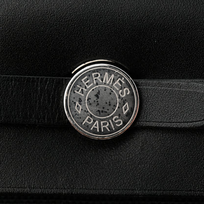 Hermes Military Toile Vache Hunter Herbag Zip Retourne 20 Black 11 of 11