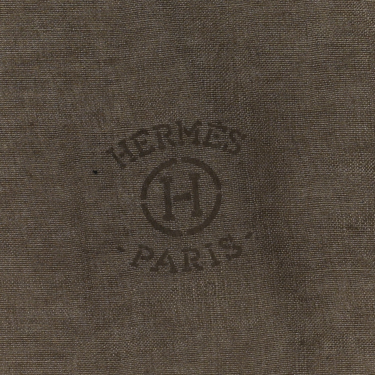 Hermes Cashmere Silk Plume Unie Stole Etoupe 3 of 4