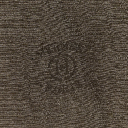 Hermes Cashmere Silk Plume Unie Stole Etoupe 3 of 4