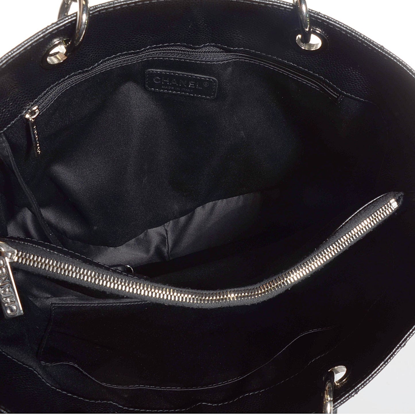 Caviar Quilted Grand Shopping Tote GST Black