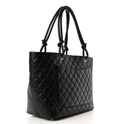 Chanel Calfskin Quilted Large Cambon Tote Black 2 of 11