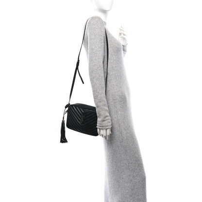 Saint Laurent Calfskin Matelasse Monogram Lou Camera Bag Black 2 of 11