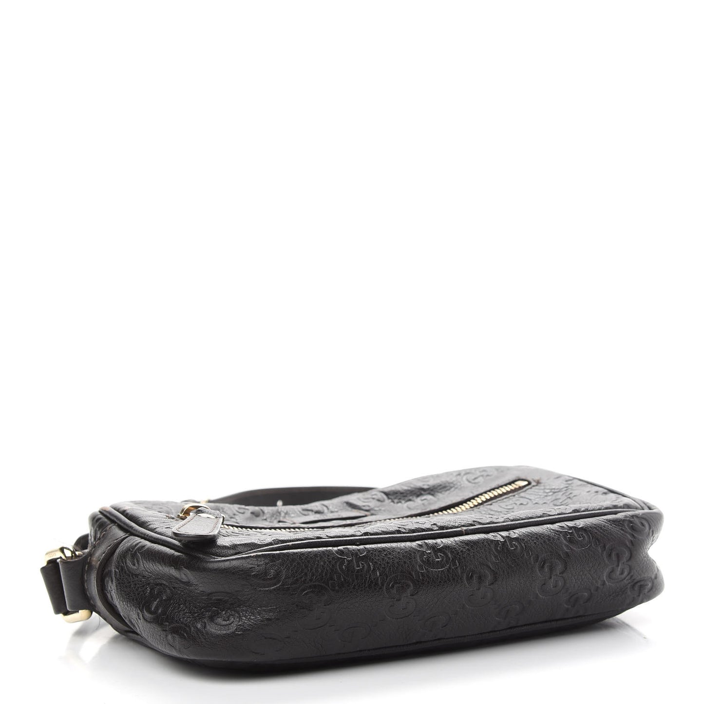 Guccissima Small Shoulder Bag Dark Brown