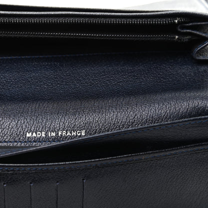Chanel Goatskin Camellia Embossed Yen Wallet Black 7 of 11