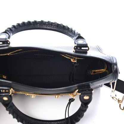 Balenciaga Chevre Gold Metallic Edge Hardware Mini City Black 4 of 4