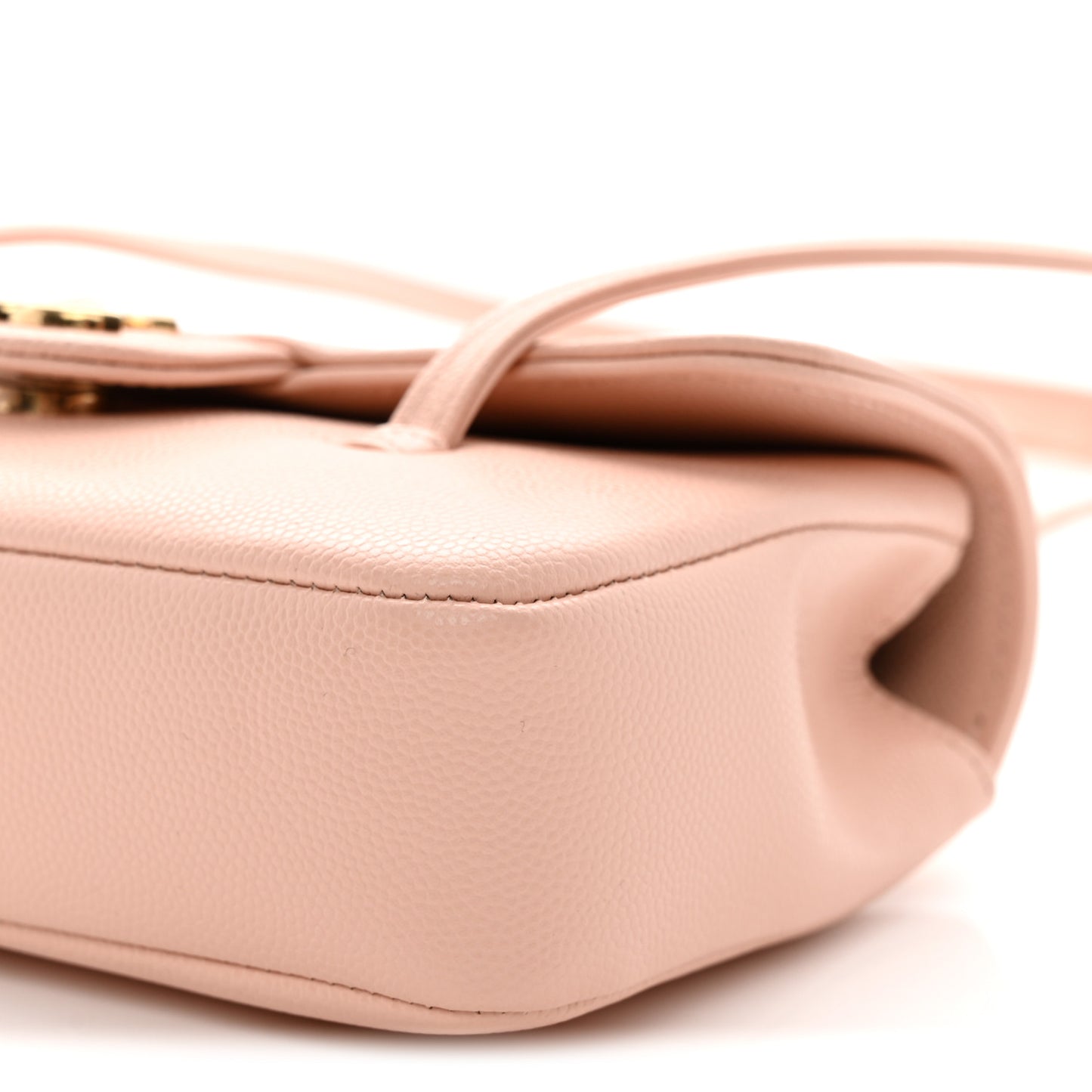 Shiny Caviar Mini Preppy Coco Shoulder Bag Light Pink