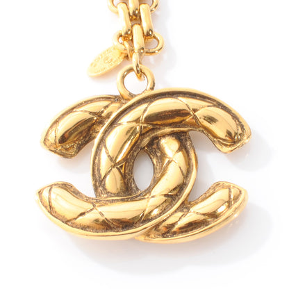 Chanel Quilted CC Key Chain Gold 3 of 4