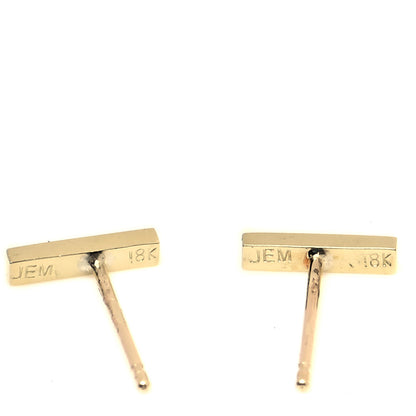 Jennifer Meyer 18K Yellow Gold Bar Stud Earrings 4 of 4