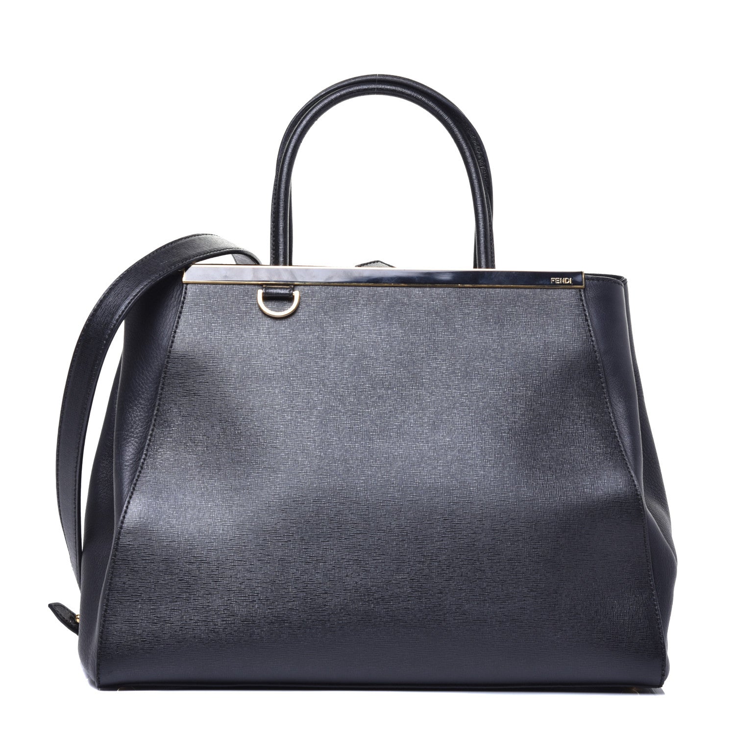 Fendi Vitello Elite Medium 2Jours Tote Black 1 of 8