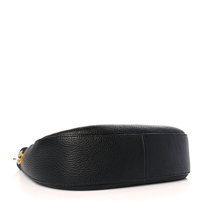 Prada Vitello Phenix Zippered Messenger Hobo Black 4 of 8