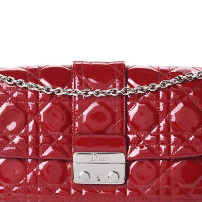 Christian Dior Patent Cannage New Lock Pouch Red 7 of 9