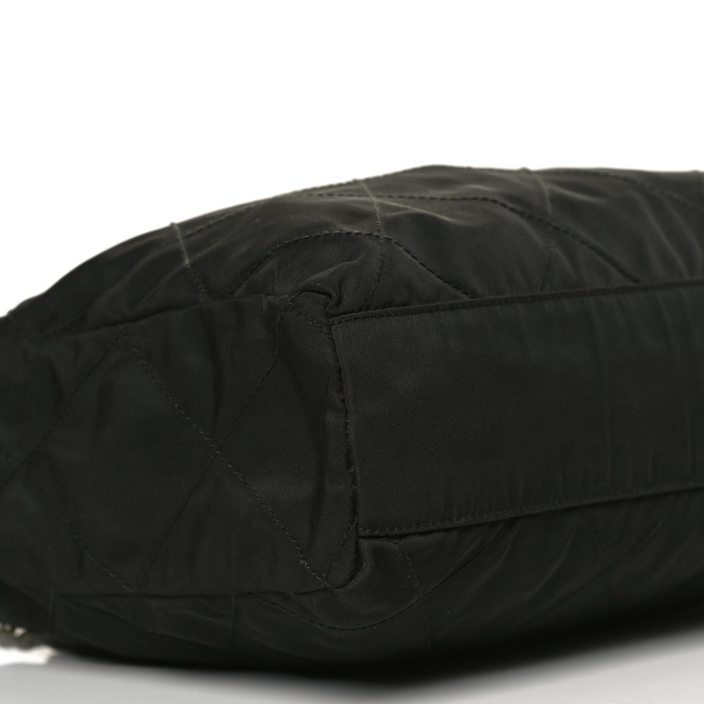 Tessuto Nylon Quilted Chain Tote Black