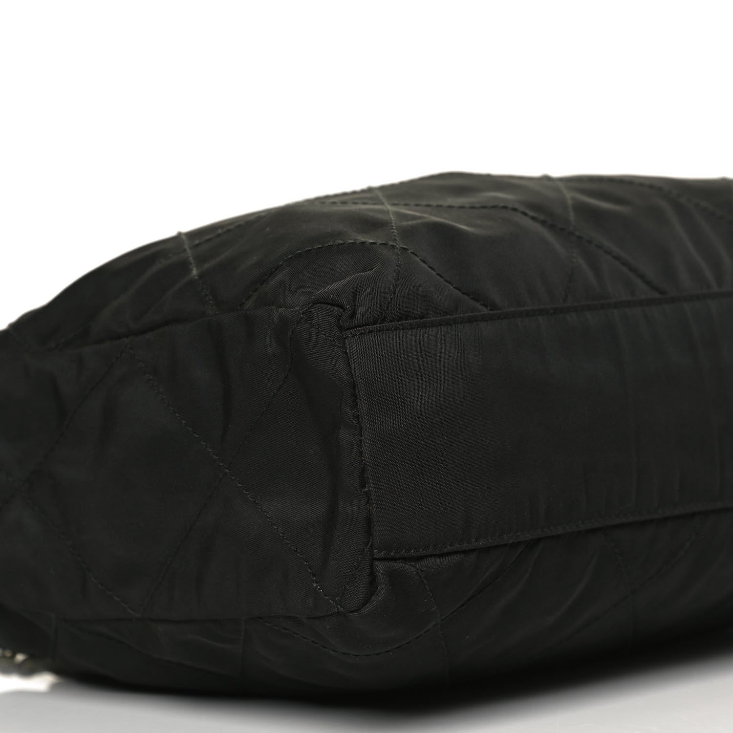 Prada Tessuto Nylon Quilted Chain Tote Black 8 of 9