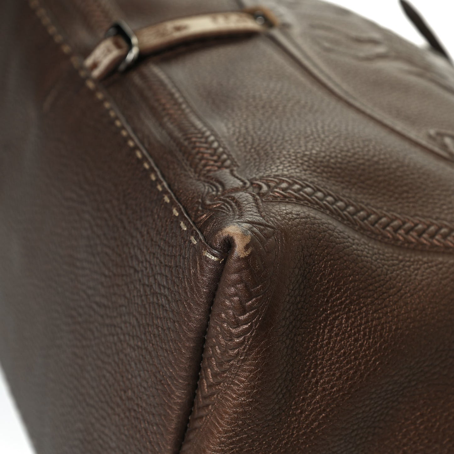 Calfskin Romano Selleria Large Villa Borghese Tote Bronze