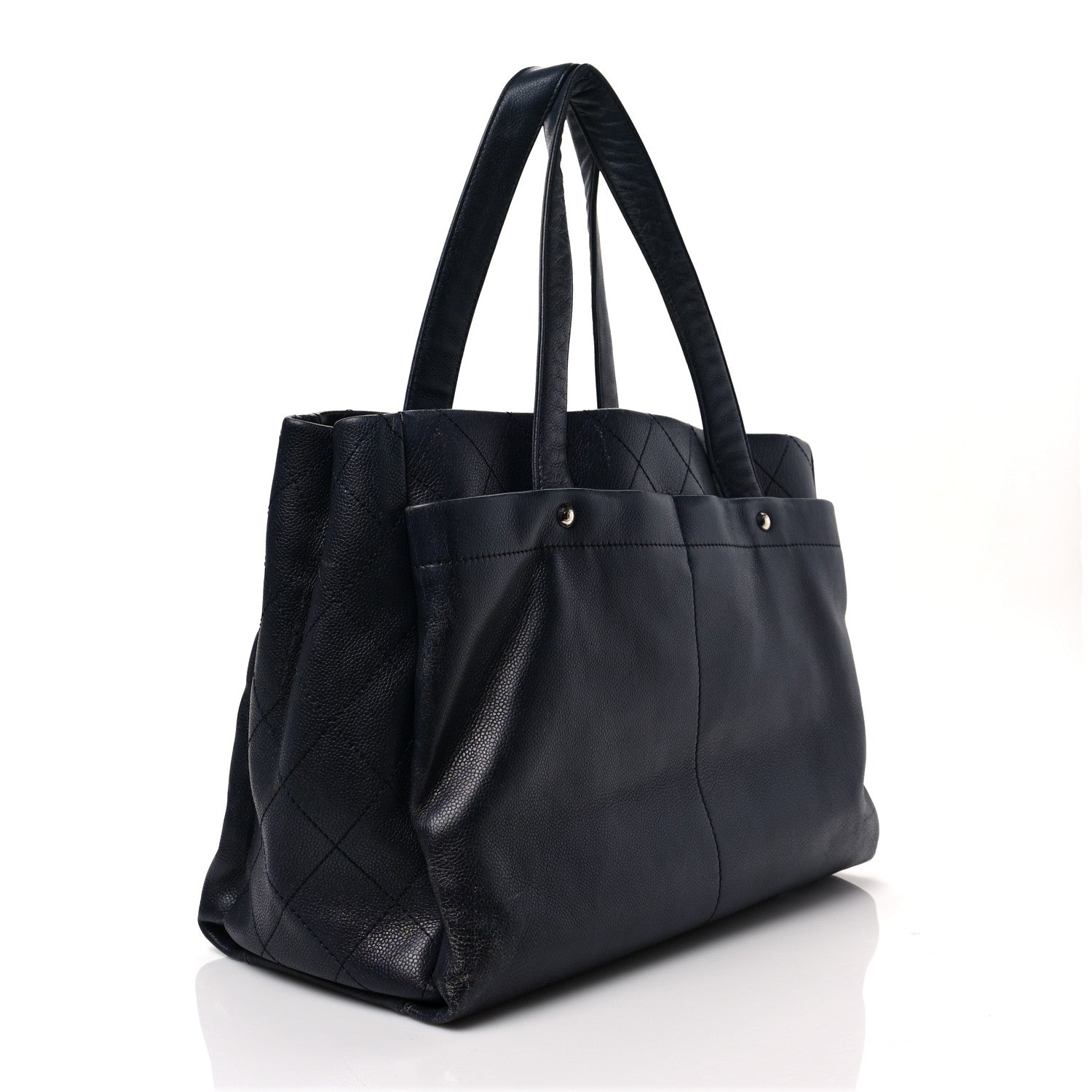 Chanel Caviar Executive Cerf Shopper Tote Navy 3 of 8