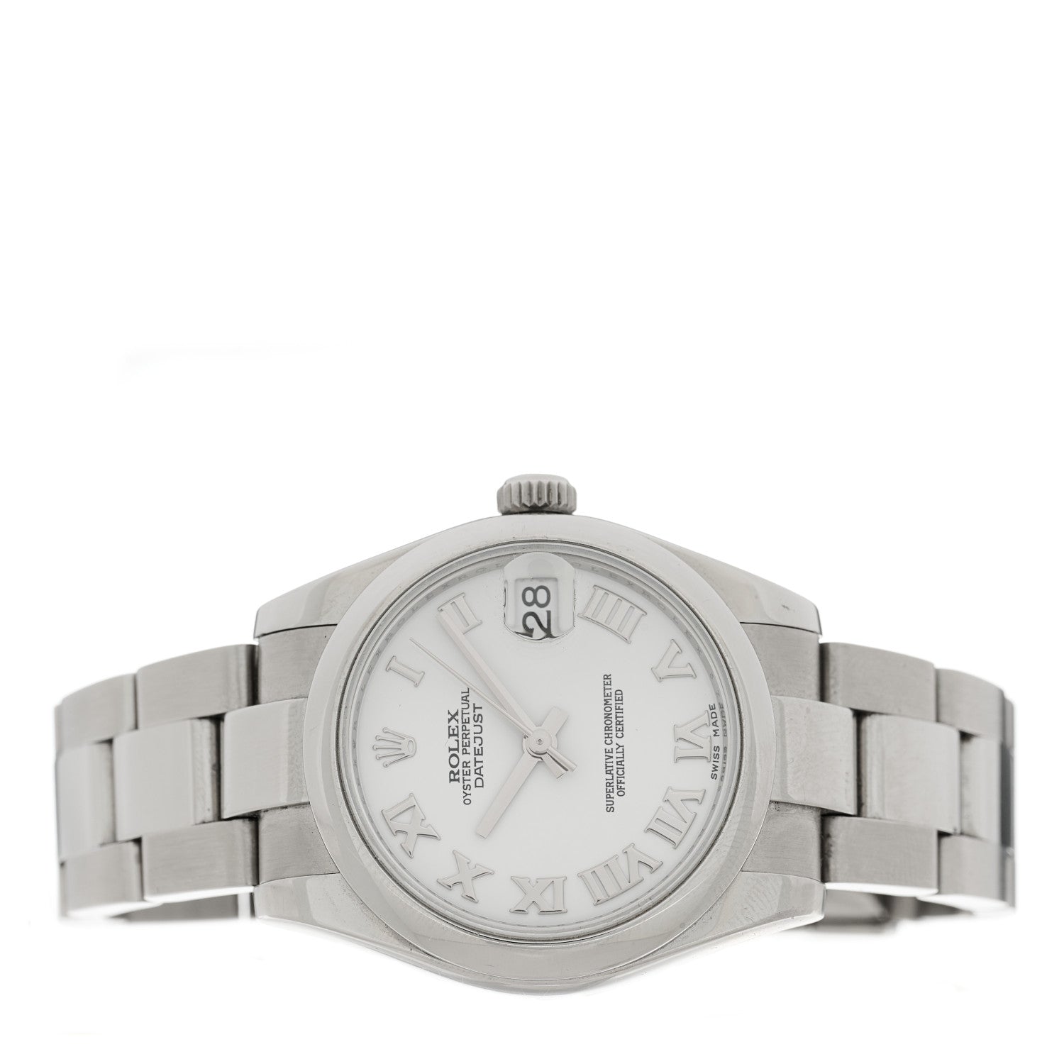 Rolex Stainless Steel 31mm Oyster Perpetual Datejust Watch White Roman 178240 2 of 4