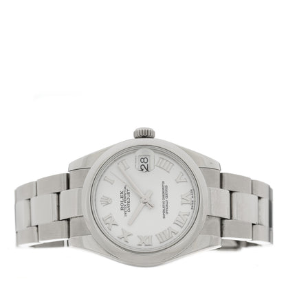 Rolex Stainless Steel 31mm Oyster Perpetual Datejust Watch White Roman 178240 2 of 4