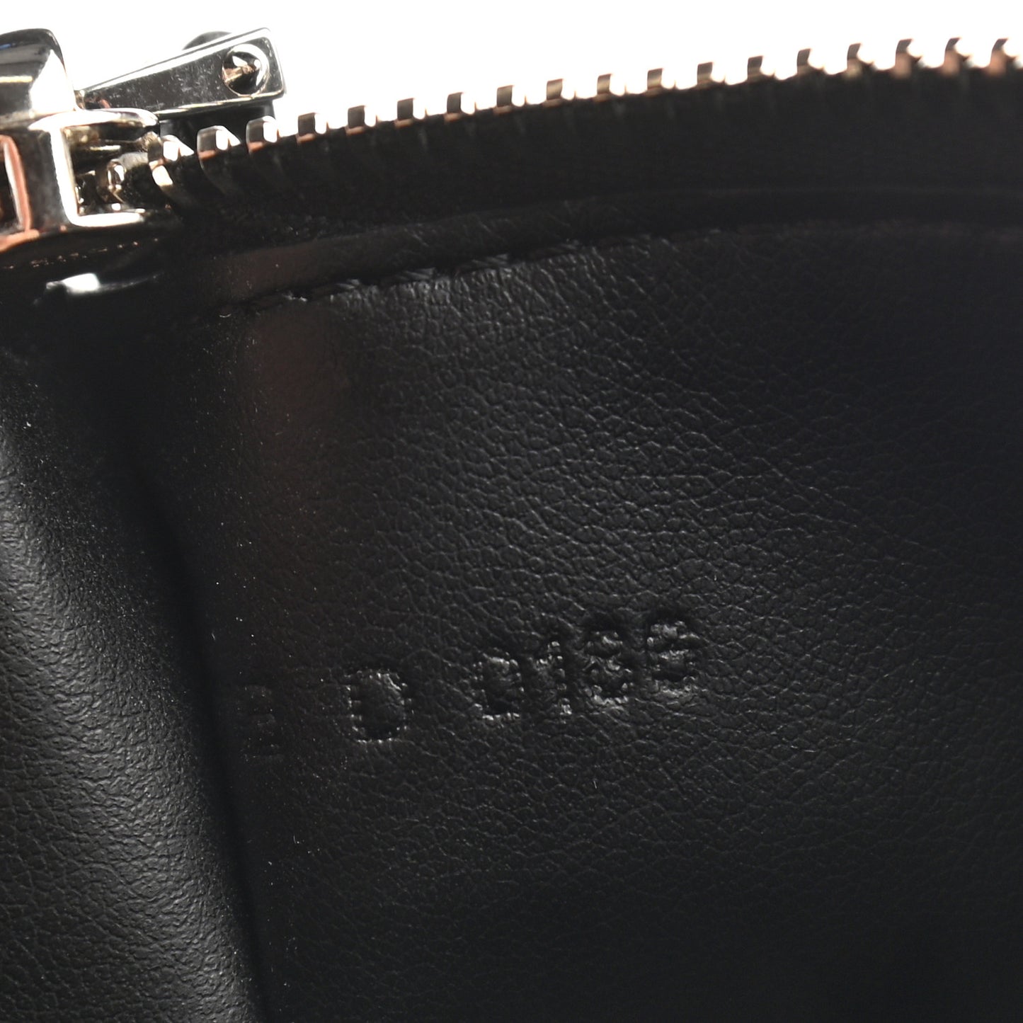 Lambskin Star Embossed Large Pouch Black