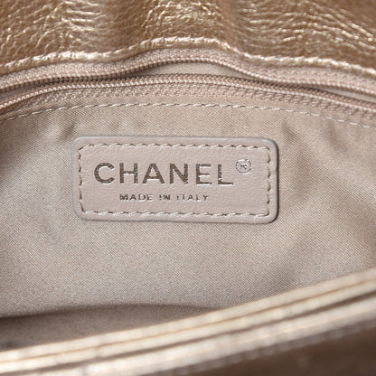 Chanel Metallic Calfskin Quilted Flap Clutch With Chain Light Gold 6 of 9