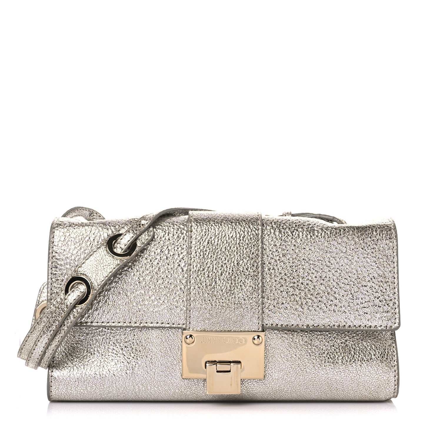 Metallic Calfskin Rebel Bag Silver