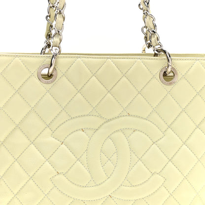 Chanel Caviar Quilted Grand Shopping Tote GST Yellow 8 of 15
