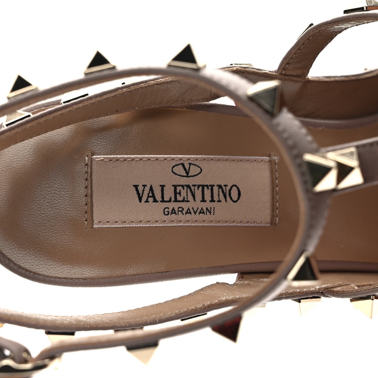 Patent Nappa Rockstud Ankle Strap 100mm Pumps 37.5 Rose Violet Poudre