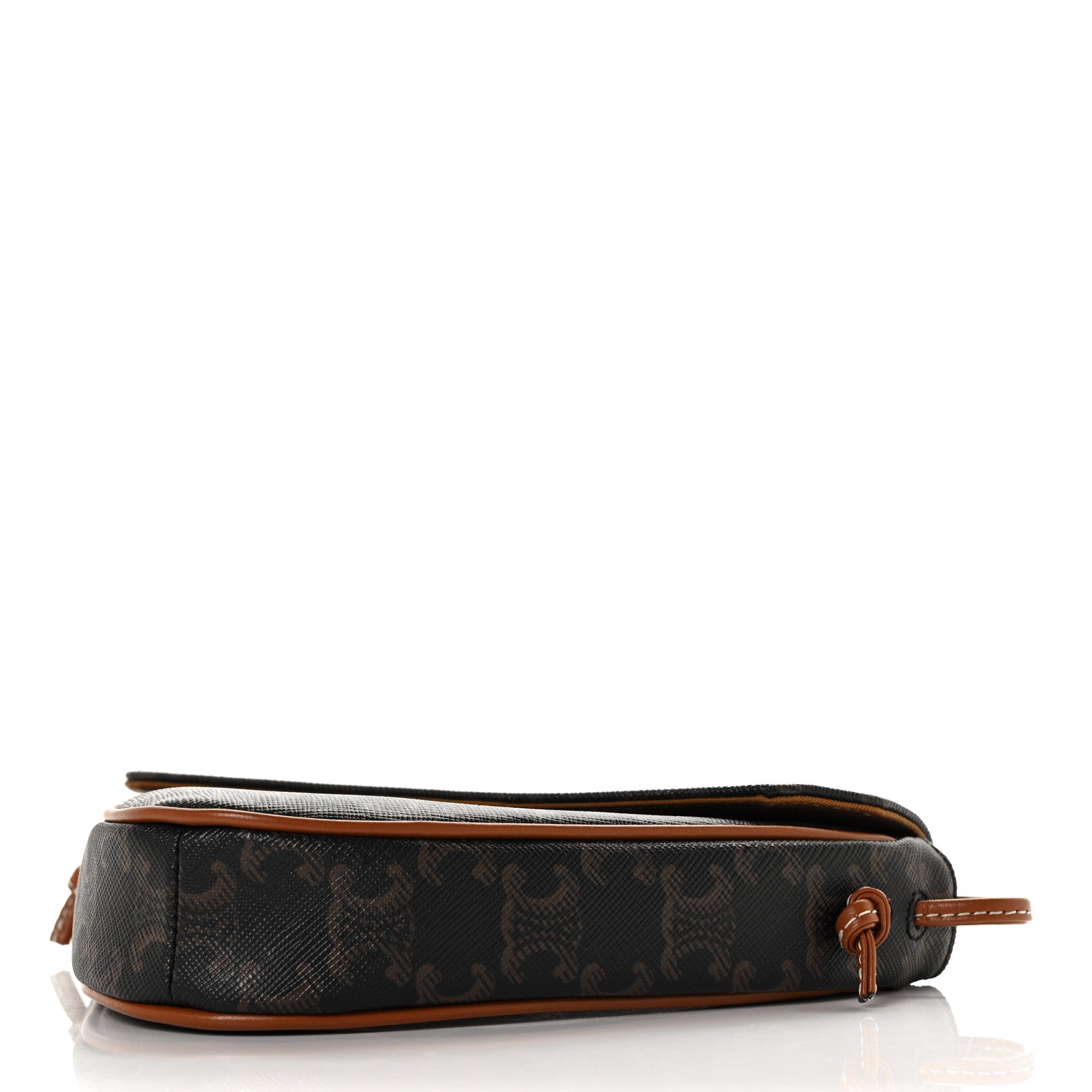 Celine Triomphe Canvas Triangle Crossbody Bag Tan 19 of 21