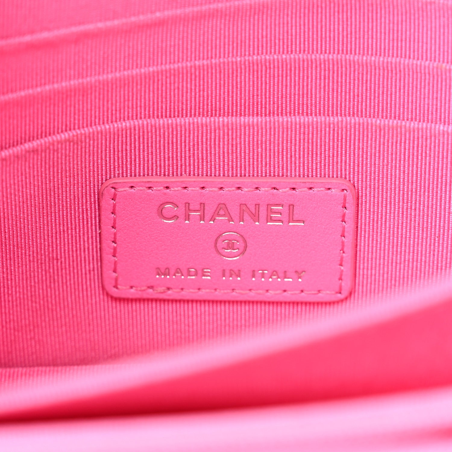 Chanel Lambskin Quilted Mini Wallet On Chain WOC Pink 7 of 12