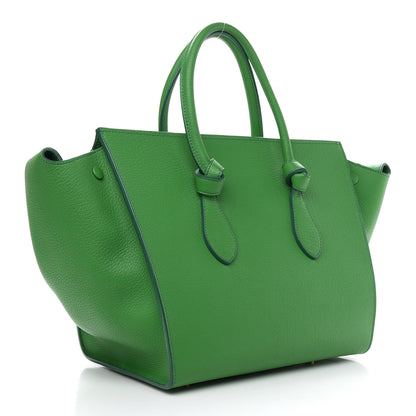 Celine Crisped Calfskin Small Tie Knot Tote Grass Green 4 of 14