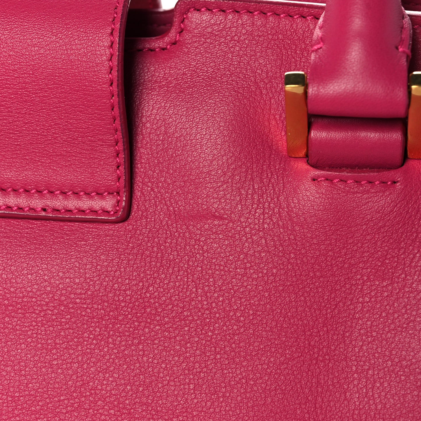 Calfskin Medium Classic Y Cabas Fuchsia