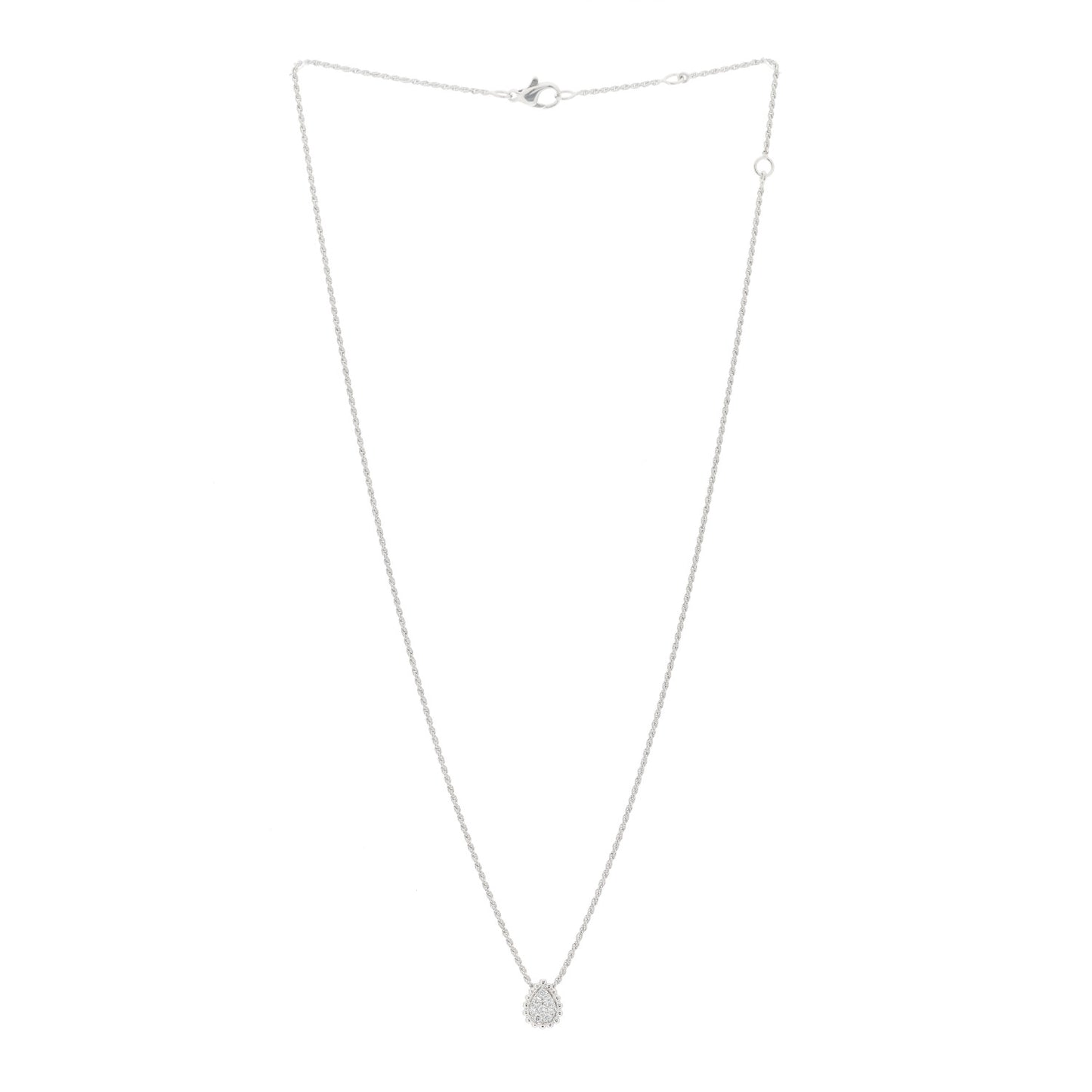 18K White Gold Diamond XS Serpent Boheme Necklace