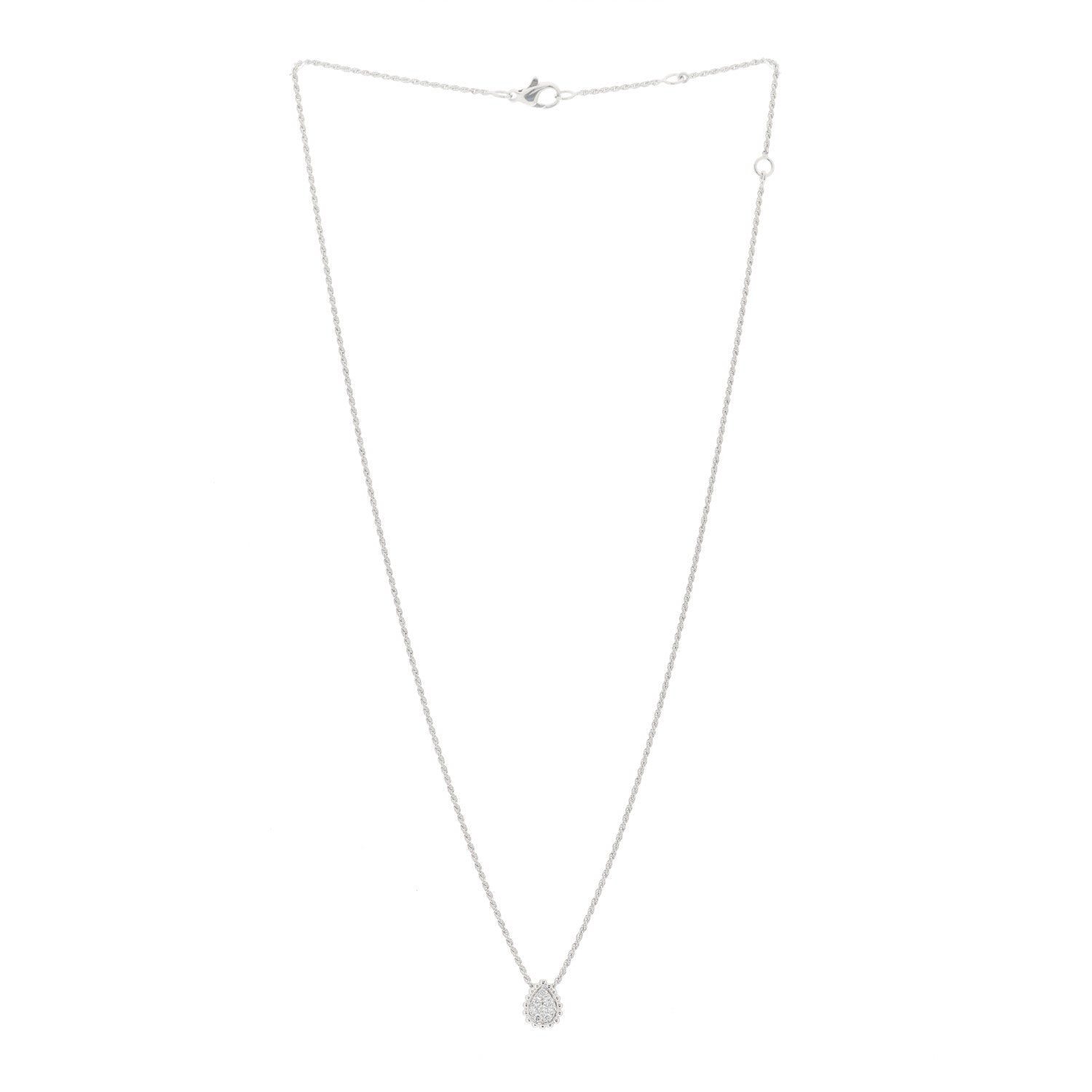 Boucheron 18K White Gold Diamond XS Serpent Boheme Necklace 2 of 4