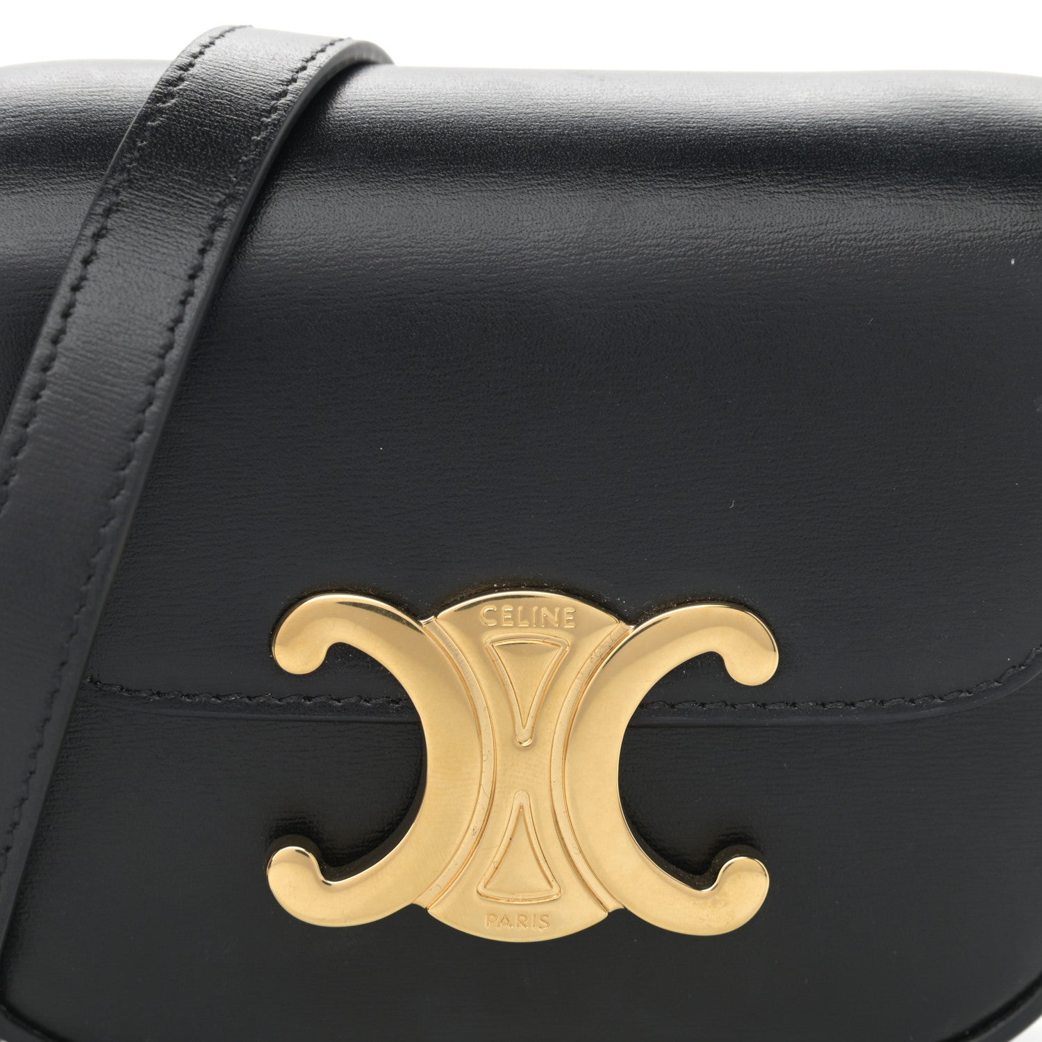 Celine Shiny Calfskin Mini Triomphe Black 9 of 11