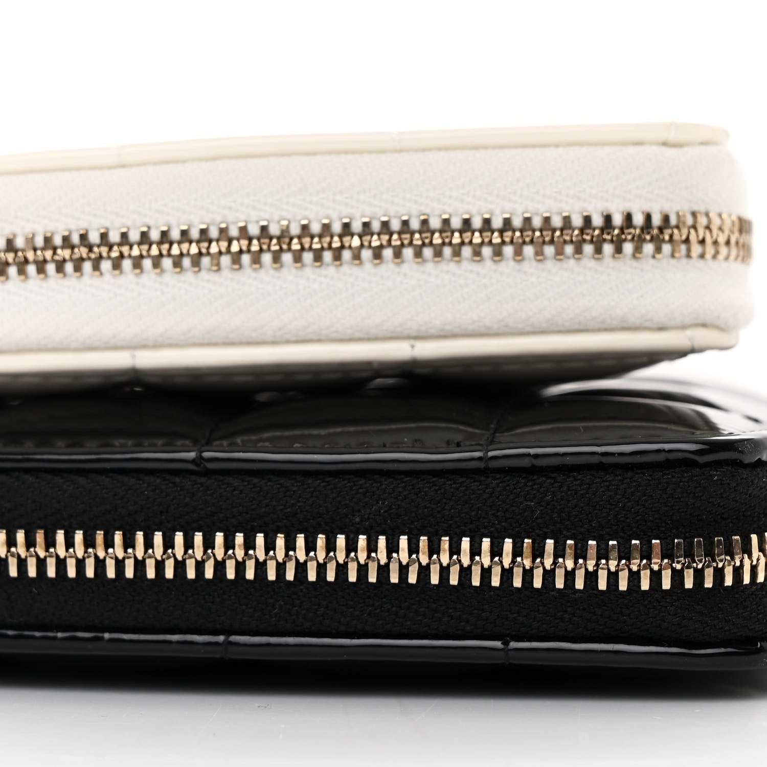 Chanel Patent Calfskin Resin Quilted CC Heart Clutch With Chain Black 9 of 11