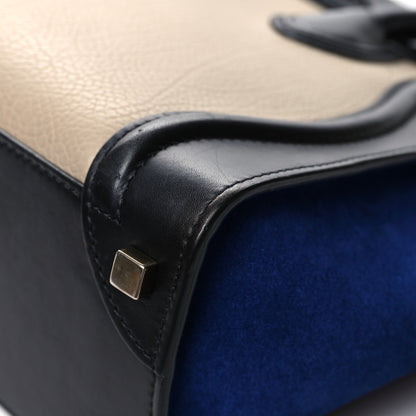 Celine Elephant Calfskin Suede Micro Tri-Color Luggage Sand 12 of 13