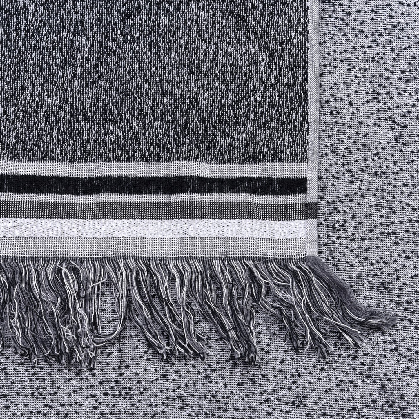 Terry Cotton CC Beach Towel Grey Black