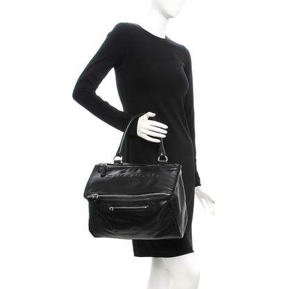 Givenchy Calfskin Logo Embossed Medium Pandora Black 3 of 8