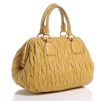 Miu Miu Leather Matelasse Tote Ginestra 3 of 12
