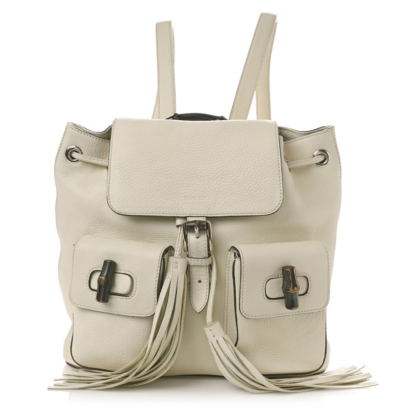 Cellarius Calfskin Medium Bamboo Backpack Mystic White