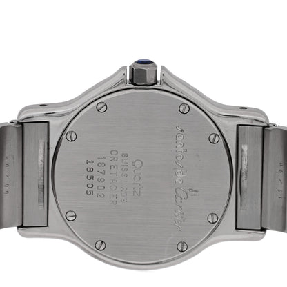 Cartier Stainless Steel 18K Yellow Gold 29mm Santos Octagon Quartz Watch 4 of 4