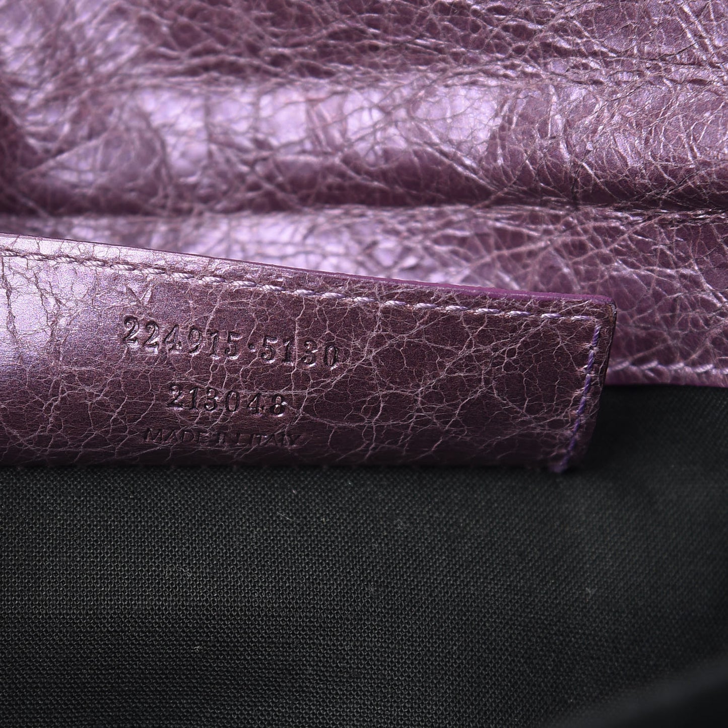 Agneau Classic Hardware Envelope Clutch Metallic Purple