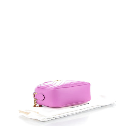 Gucci Calfskin Matelasse Mini GG Marmont Chain Shoulder Bag Candy Mousse 4 of 7