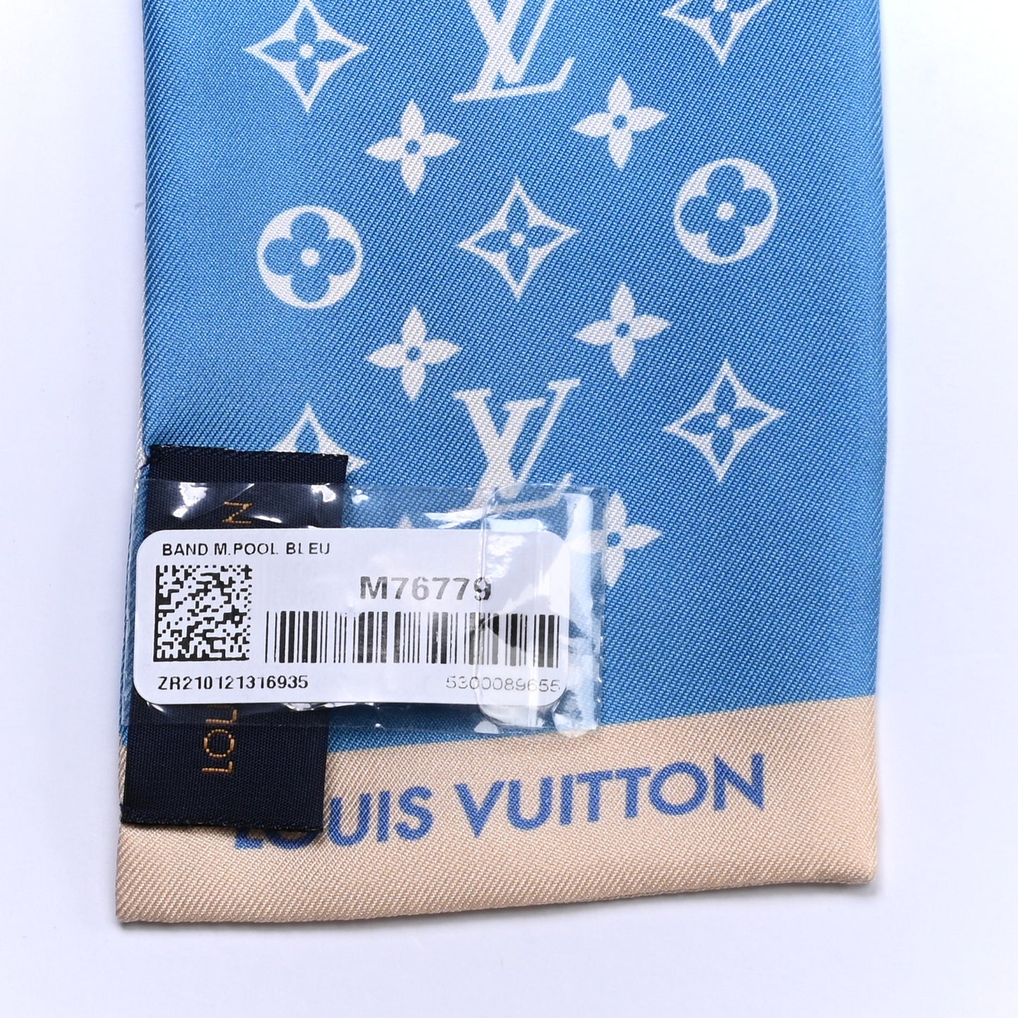 Silk Monogram Gradient By The Pool Bandeau Blue