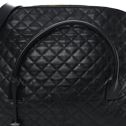Saint Laurent Calfskin Quilted ES Giant Travel Bag Black 7 of 10